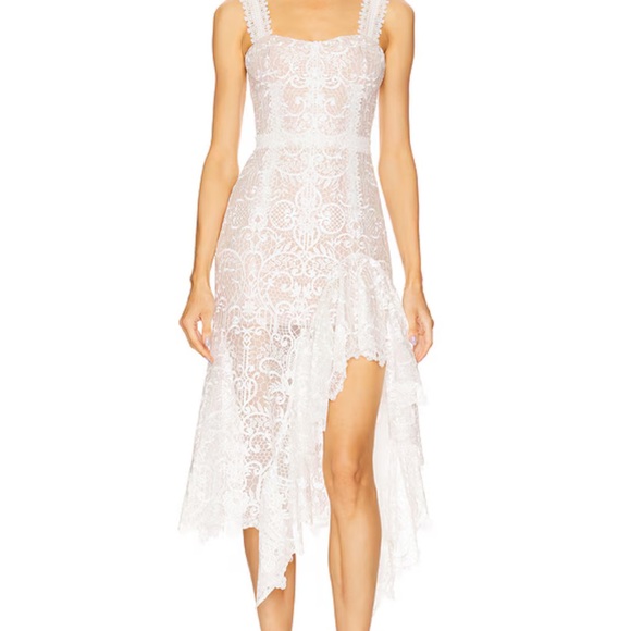 Bronx and Banco White Lace midi Dress in XS - Picture 1 of 5